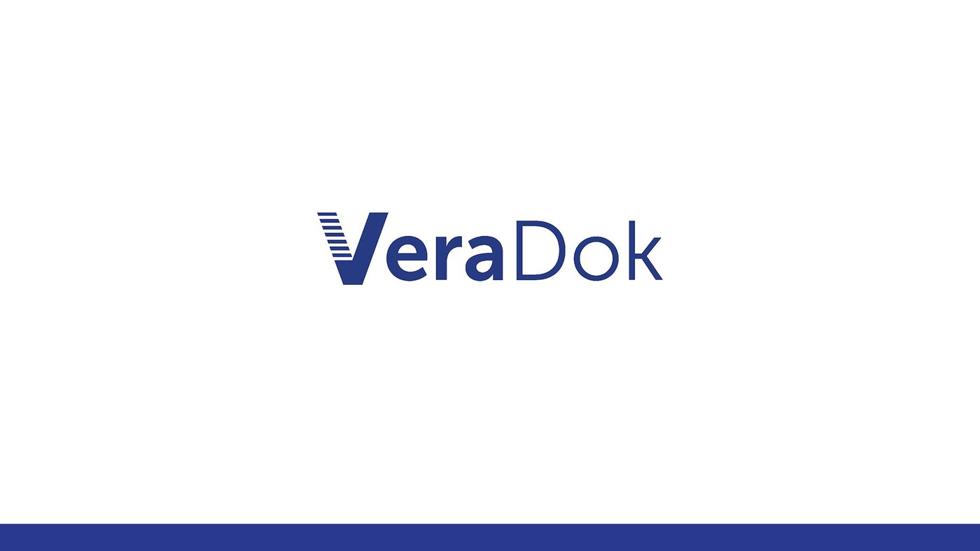 The VeraDok wordmark in navy on white